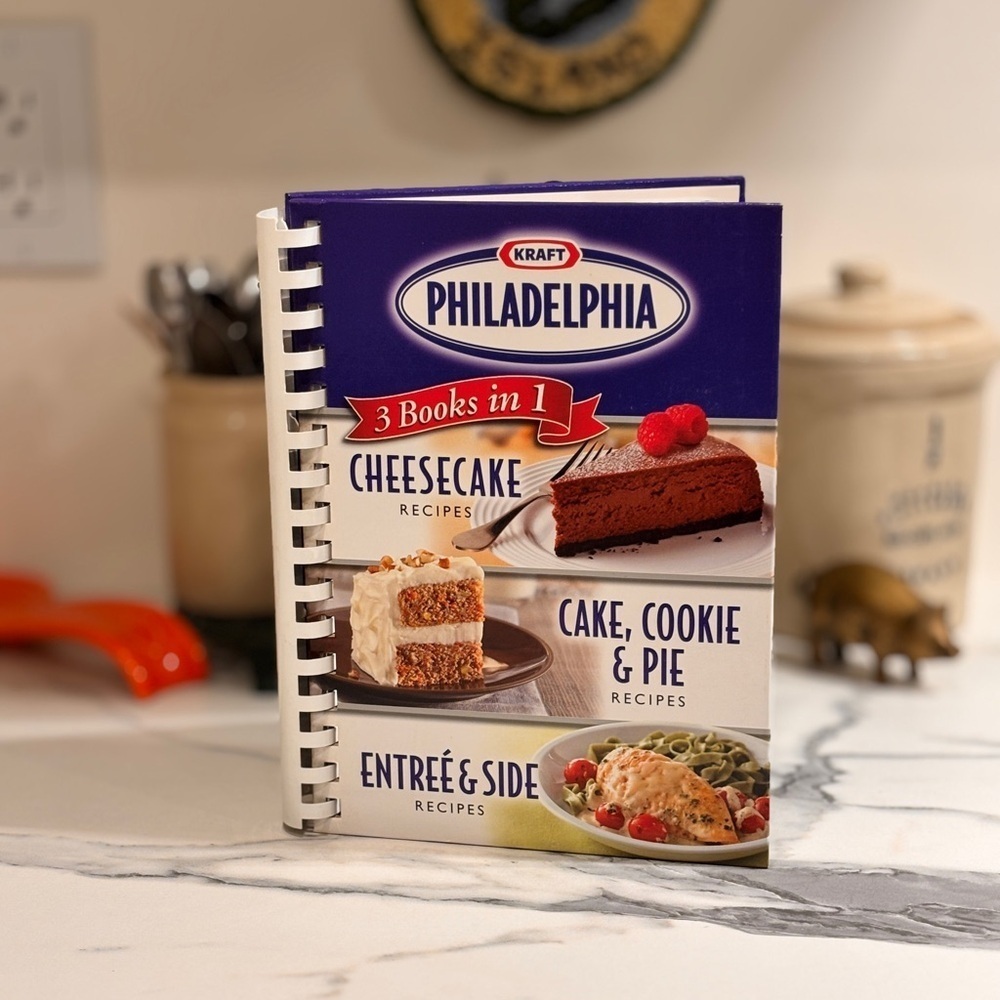 Kraft Philadelphia 3 Books in One Cookbook 288 pages Cerlox Bound Hardcover